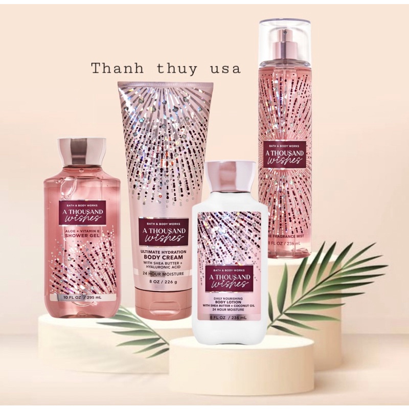 Bộ Sản Phẩm Sữa Tắm - Lotion - Xịt Thơm Toàn Thân Bath & Body Works