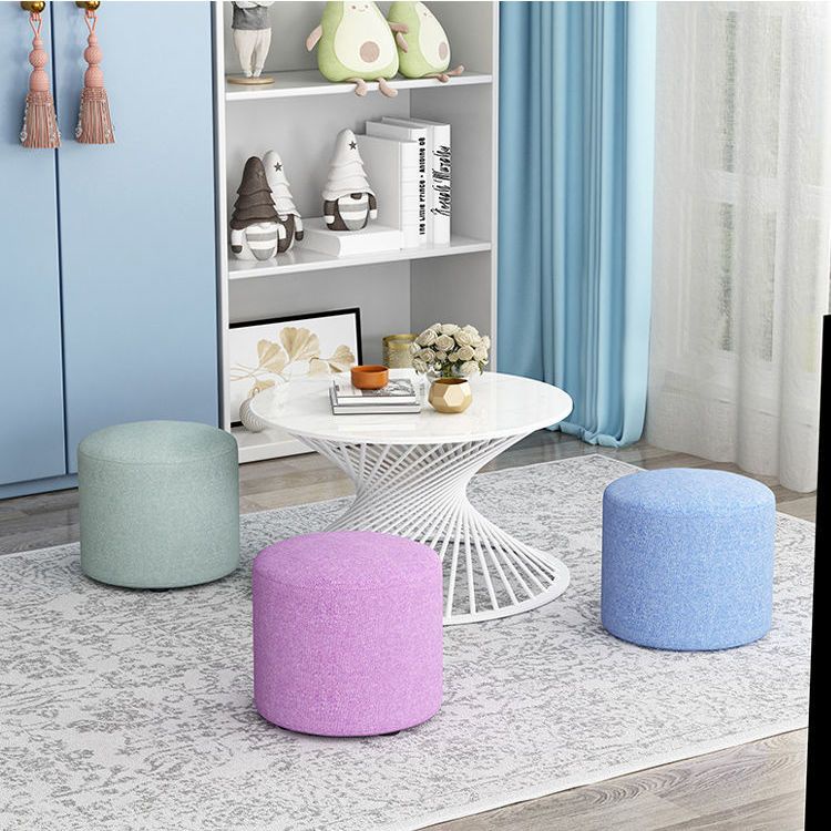 Ghế Vải Tròn Thời Trang, Ghế Thay Giày Đơn Giản