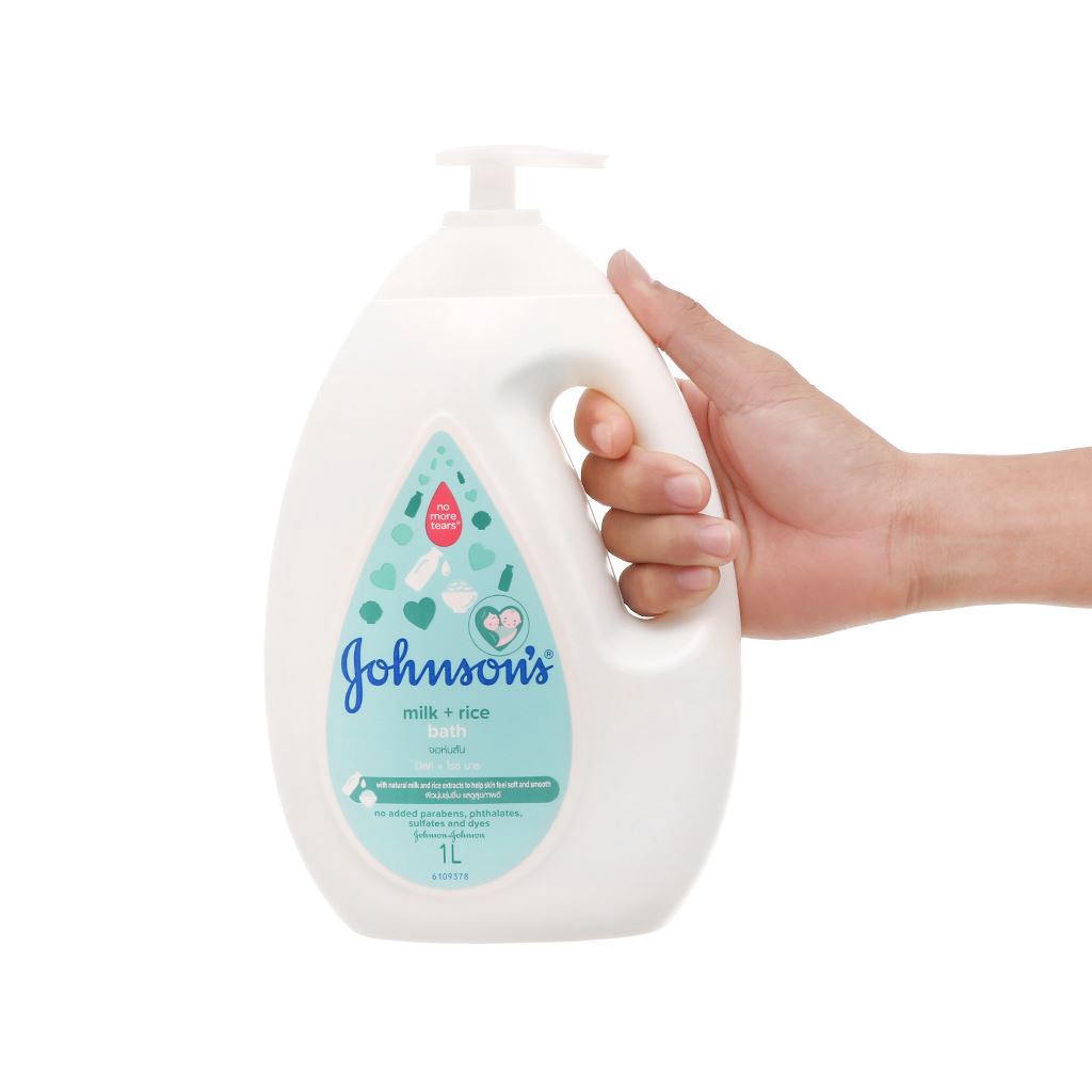 Sữa tắm Johnson's Milk Rice Bath chiết xuất sữa gạo dưỡng ẩm da mềm mại