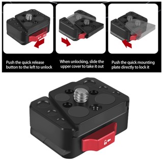 Xt-xinte Màn Hình Phát Hành Nhanh Kẹp Tấm V Gắn 1 / 4 inch Vít Màn Hình Giá Đỡ Cố Định Cho Máy Ảnh SLR Chân Máy Bóng Đầu Màn Hình Đèn LED