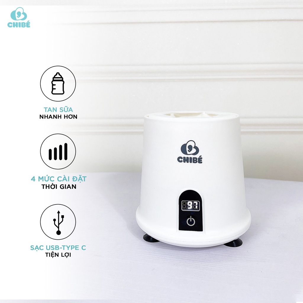 Máy lắc bình sữa Chibe CB007 cho bé thơm ngon, không bọt, không vón
