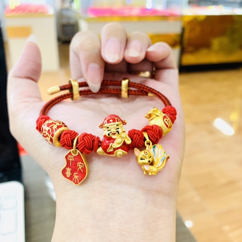 set cham Hồng Thần Tài ôm thỏi vàng