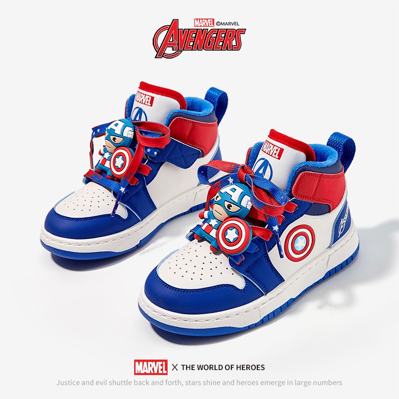 Disney Giày Thể Thao Cao Cổ Họa Tiết Marvel Thời Trang Thu Đông 2022 Cho Bé Trai