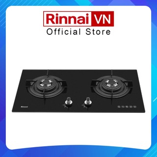 [Mall] Bếp Gas Âm Rinnai RVB-2HG(B) - Bếp Đôi 2 Lò - Mặt Kính - Đánh Lửa IC - Ngắt Gas Tự Động - Bảo Hành 2 Năm