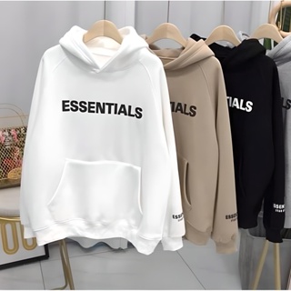 Áo hoodie essentials form rộng chất nỉ bông dày