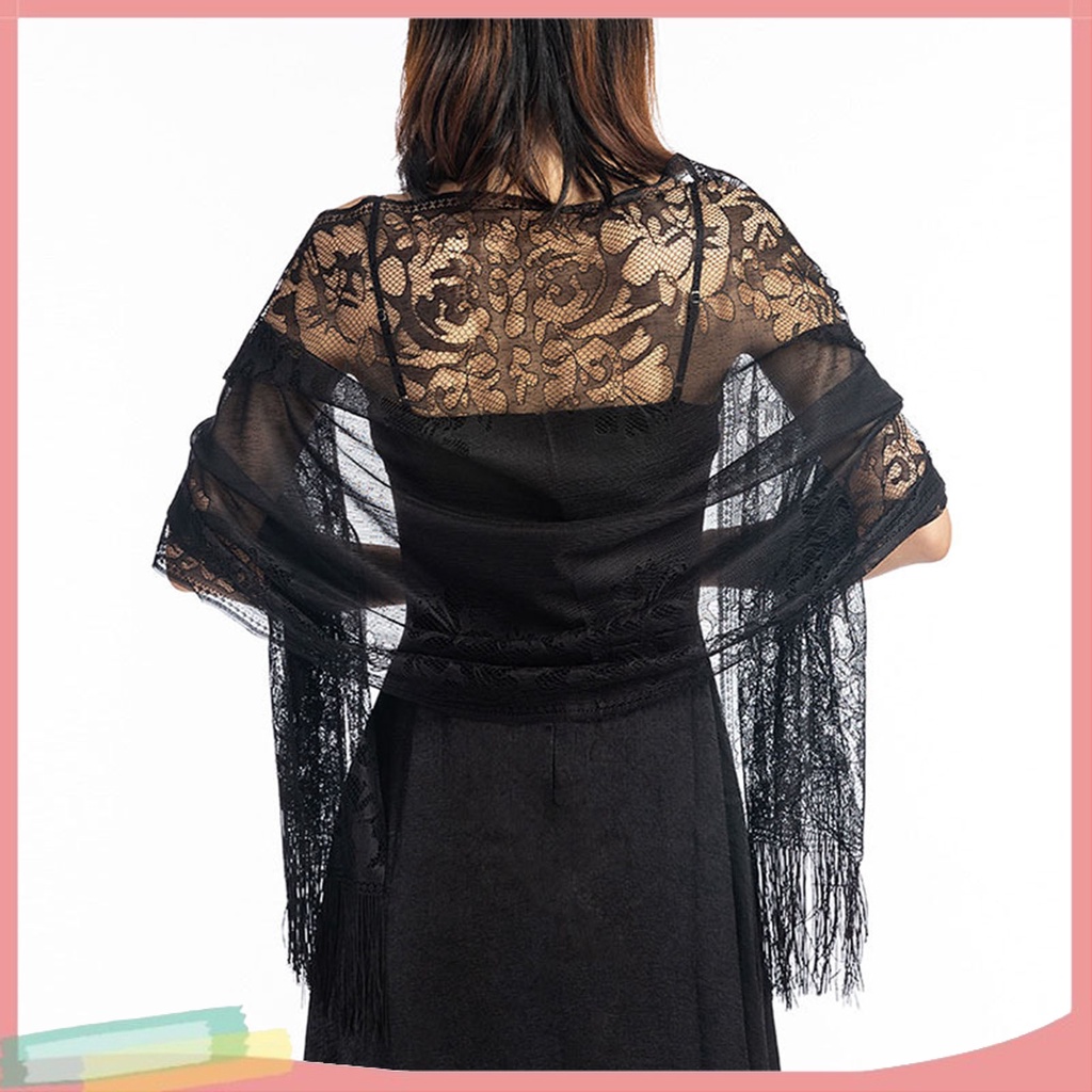 Khăn Choàng Cô Dâu Phối Ren Hoa Thời Trang Thanh Lịch