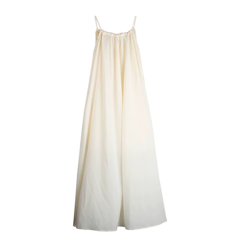 Đầm Hai Dây Dáng Dài Rộng Màu Trắng Thiết Kế Mới Thời Trang Mùa Hè Theo Phong Cách Pháp Cho Nữ