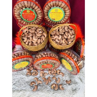 500gr HẠT ĐIỀU RANG MUỐI XẾP HỘP TRÒN LỚN