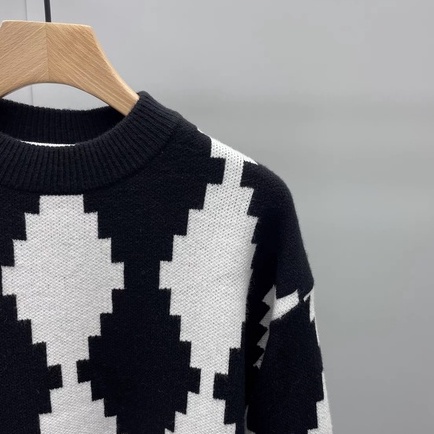Áo Len Unisex Nam Nữ Sweater Cổ Tròn Dài Tay Hoạ Tiết Chất Dày Dặn Cao Cấp Phong Cách Ullzang Hàn Quốc DYACI  AL37