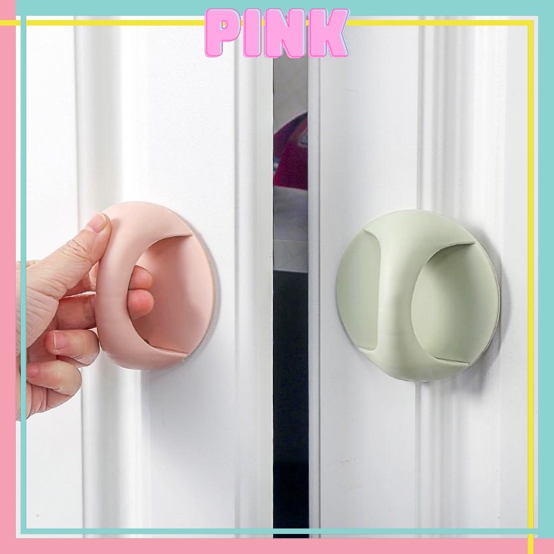 Tay Nắm Dán Kéo Cửa Tủ Cửa Nhà Hộc BànTiện Dụng 9x9cm PINKWISH A183