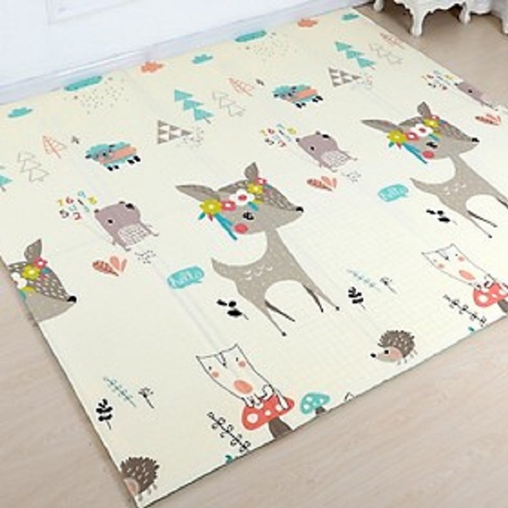 THẢM XỐP XPE cho bé 2 mặt (2x1.8m)chiếu xốp trải sàn chống trơn trượt cho bé yêu