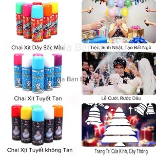 Chai xịt tuyết - chai xịt dây - chai xịt tuyết không tan trang trí cây thông