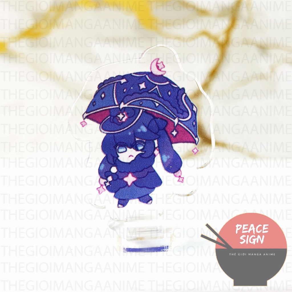 (3cm) Mô hình standee GENSHIN IMPACT ver Ô QUÝ TỘC game chibi acrylic anime mica tượng trưng bày