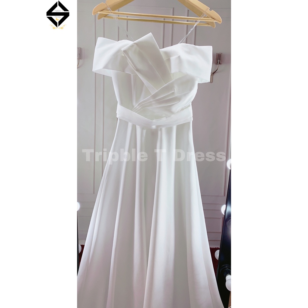 Đầm maxi mặc cưới TRIPBLE T DRESS cho dâu xinh đi bàn nhẹ nhàng - size S/M/L - MS176Y