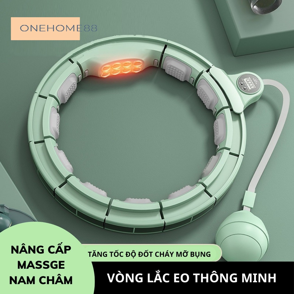 (BẢO HÀNH 1 ĐỔI 1)Vòng lắc eo đa năng HULA có đồng hồ đo, Vòng lắc eo tập thể dục giảm mỡ tại nhà thông minh