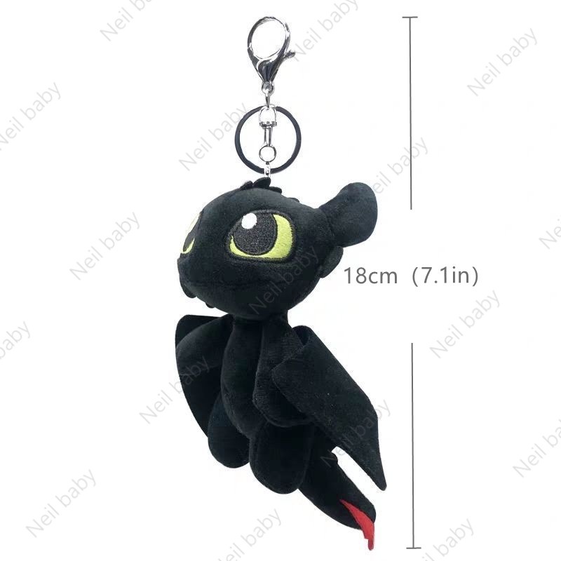 Móc khóa NEILBABY hình rồng nhồi răng sún How to Train Your Dragon siêu dễ thương treo trang trí balo 18cm