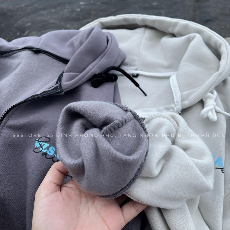 Áo khoác nỉ WZS saigon mũ 2 lớp TTA758
