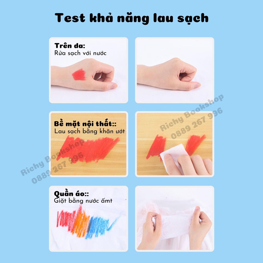 Bút màu sáp dầu Mideer Silky Crayon - vẽ lên nhiều chất liệu, dễ lau chùi