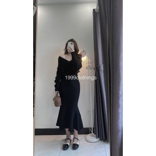 Chân váy đuôi cá len mịn QC