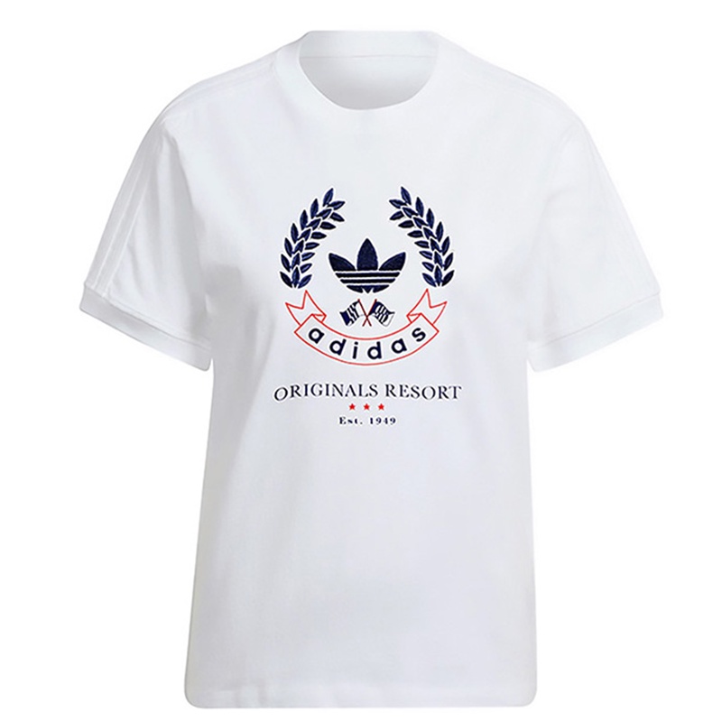 Áo Thun Tay Ngắn Chất Liệu 100% Cotton In Logo Adidas Cho Nữ