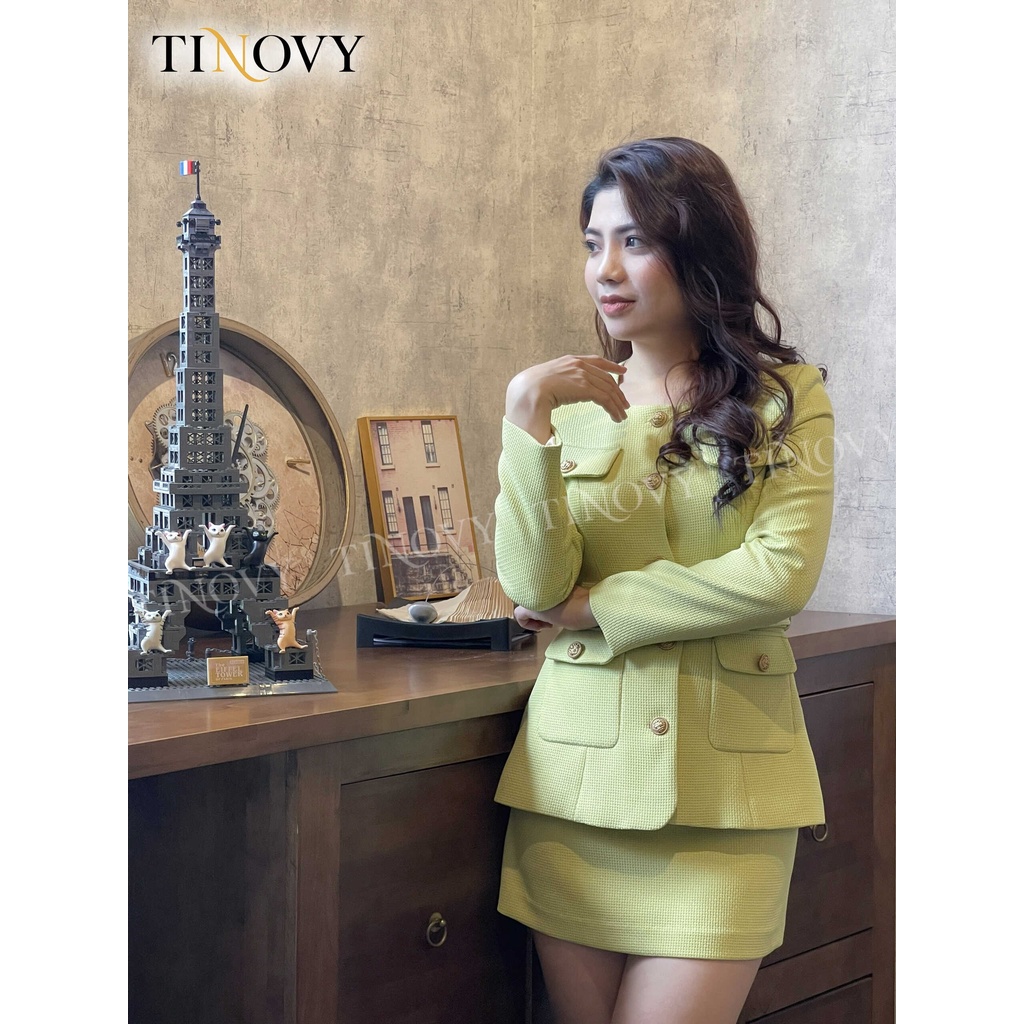 Bộ Vest Cổ Tròn Olis Set TINOVY BOA22104