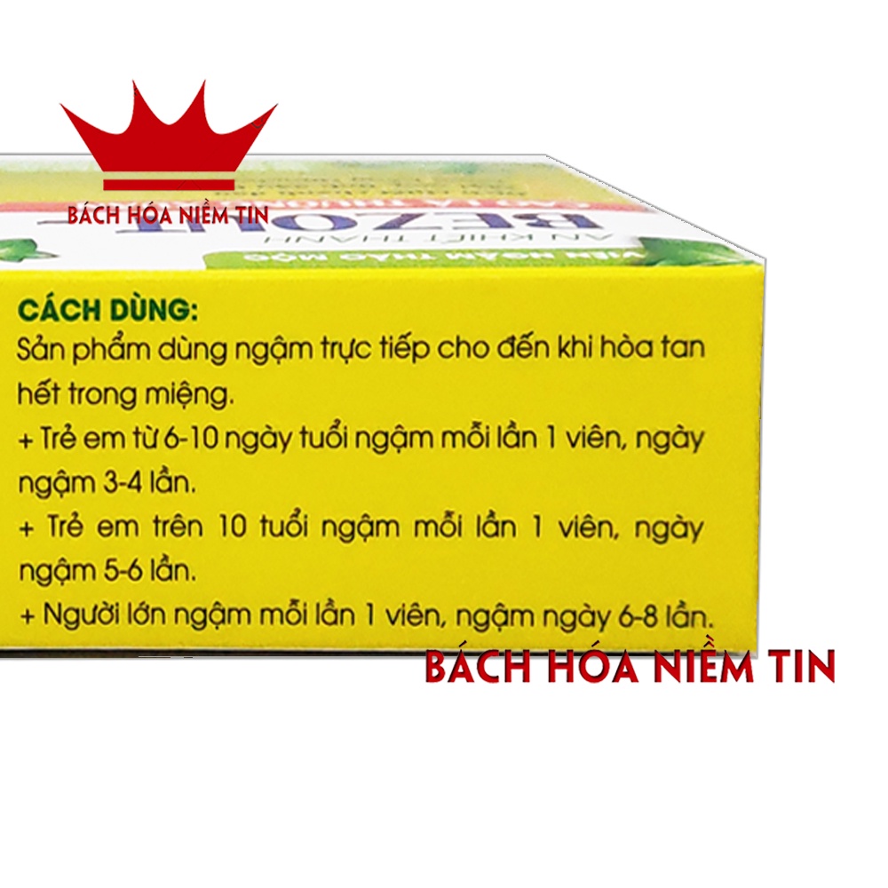 Viên ngậm ho An Khiết Thanh Bezout MC - Cao lá thường xuân - giúp giảm ho, mát họng, hóa đờm hiệu quả - Hộp 16 viên
