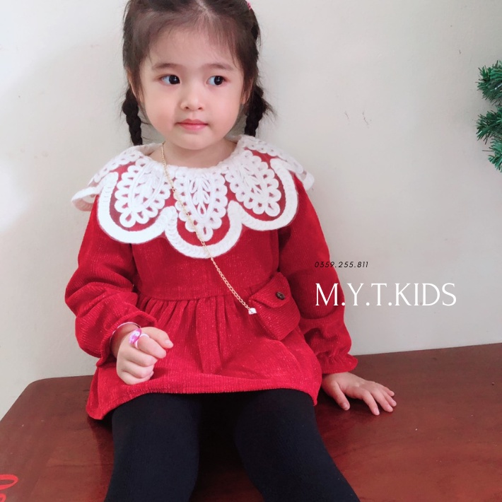 Váy Bé Gái nỉ nhung kèm túi dễ thương Mytkids