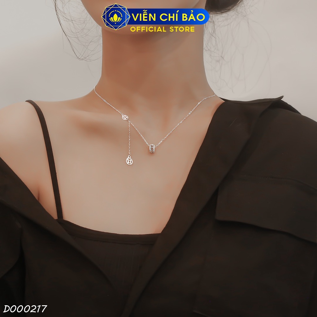 Dây chuyền bạc nữ kim tiền new chất liệu bạc 925 thời trang phụ kiện trang sức Viễn Chí Bảo D000217