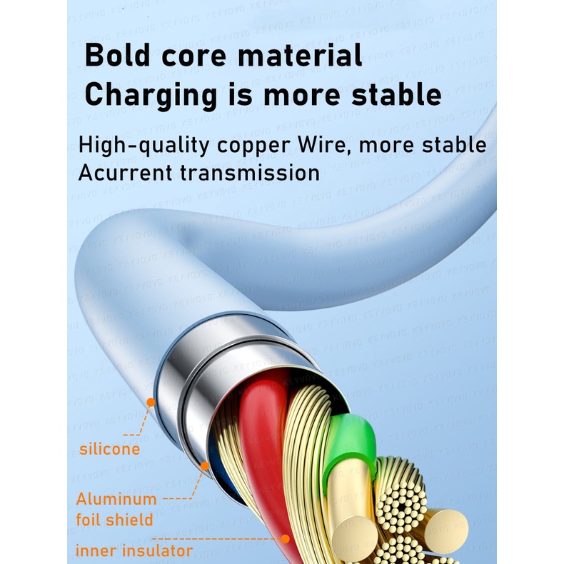 Dây Cáp Sạc Nhanh USB Loại C 66W 6A Bằng Silicon Dành Cho Huawei Xiaomi