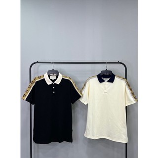 Polo Gu.cci phản quang đen-trắng