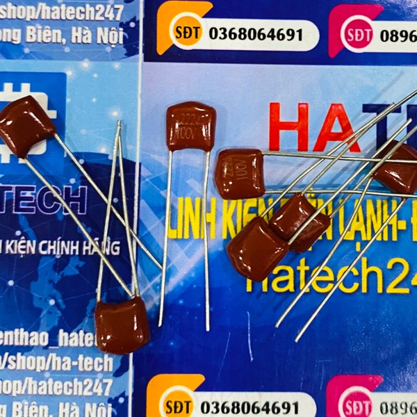 Tụ CBB 100V 222J 2.2nF 5mmn