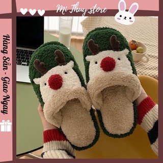 Dép đi trong nhà mẫu tuần lộc bông cute xinh xắn