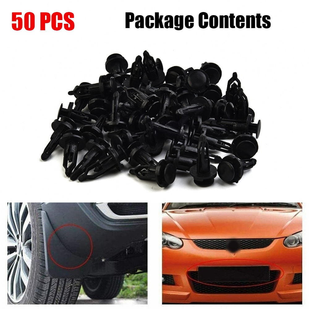 Bộ Đinh VíT NhựA 9mm Cho Xe Hơi - Bộ 50 CáI