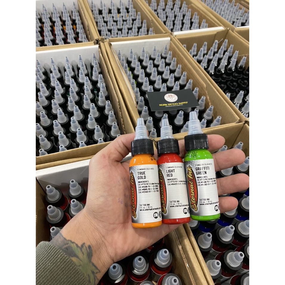 Mực xăm hình Eternal Sky Blue màu Xanh Dương Nhạt tem mới chính hãng dùng cho tattoo