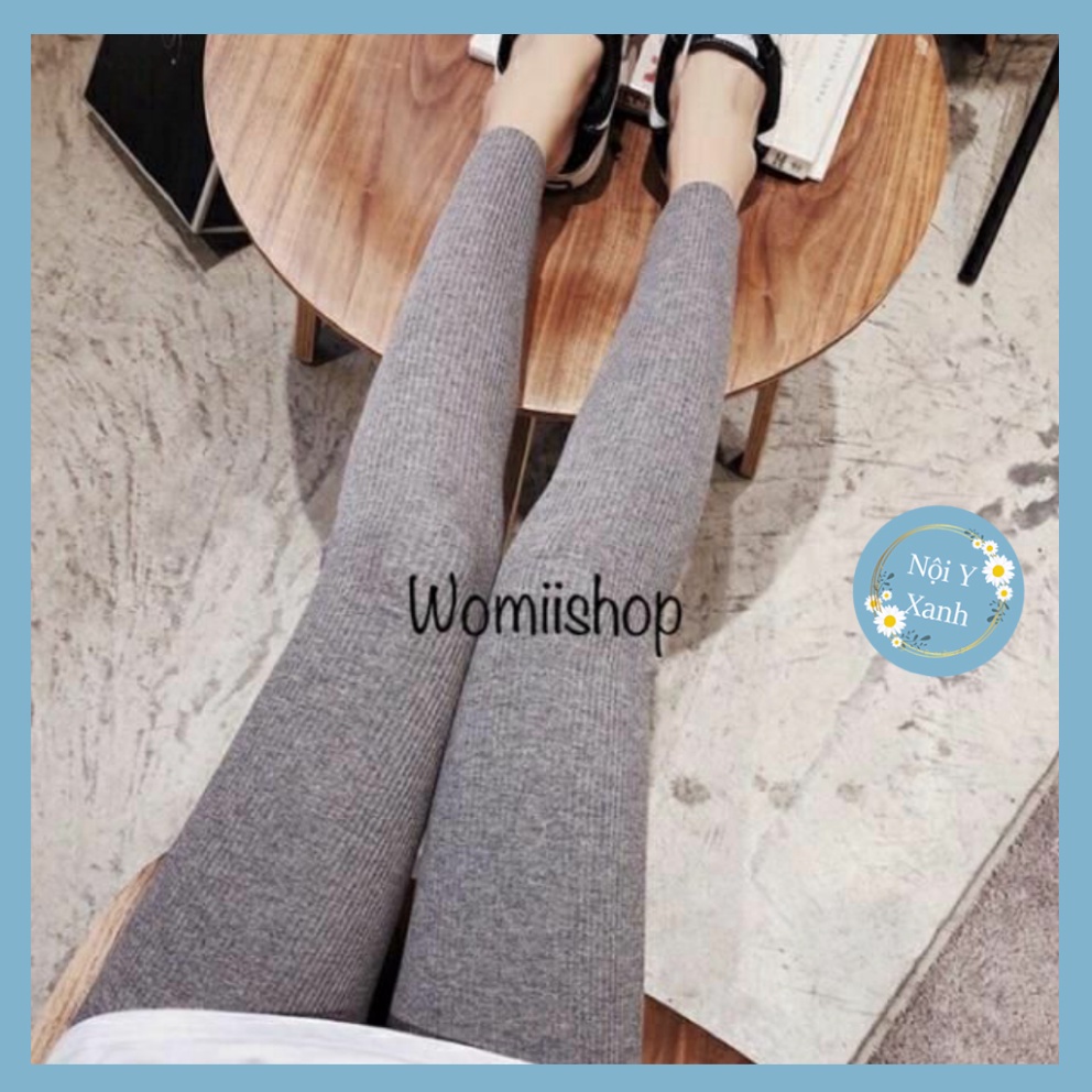 Quần Legginh Len Tăm Nữ Cạp Hình Hoa Báo SIÊU CO GIÃN nội y xanh -  chất đẹp