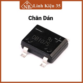 Diode cầu 1A DB107 chân cắm, chân dán