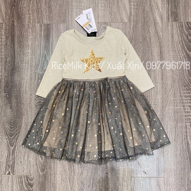 Váy đầm tutu cho bé gái NGÔI SAO VÀNG xuất dư xịn