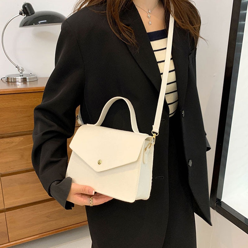 Mischa Túi Đeo Chéo Vai Nhỏ Màu Trơn Bằng Vải Không Dệt Phong Cách Phương Tây Đơn Giản Dễ Phối Đồ