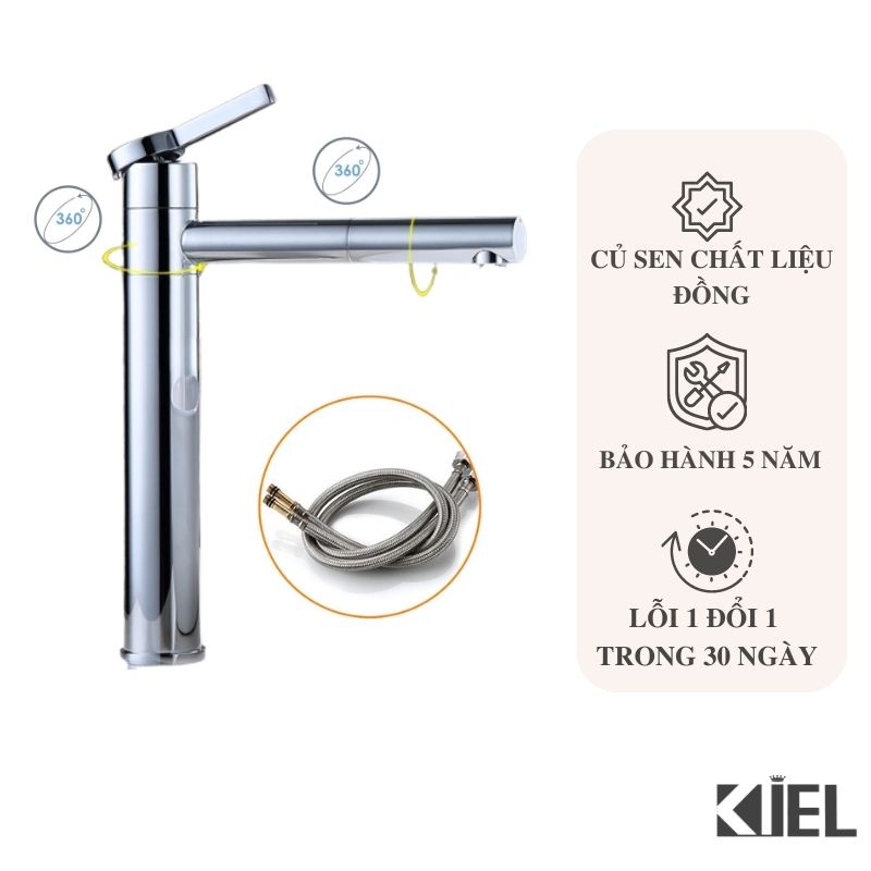 Vòi lavabo nóng lạnh chậu dương bàn - vòi chậu rửa mặt cao cấp thiết kế sang trọng .