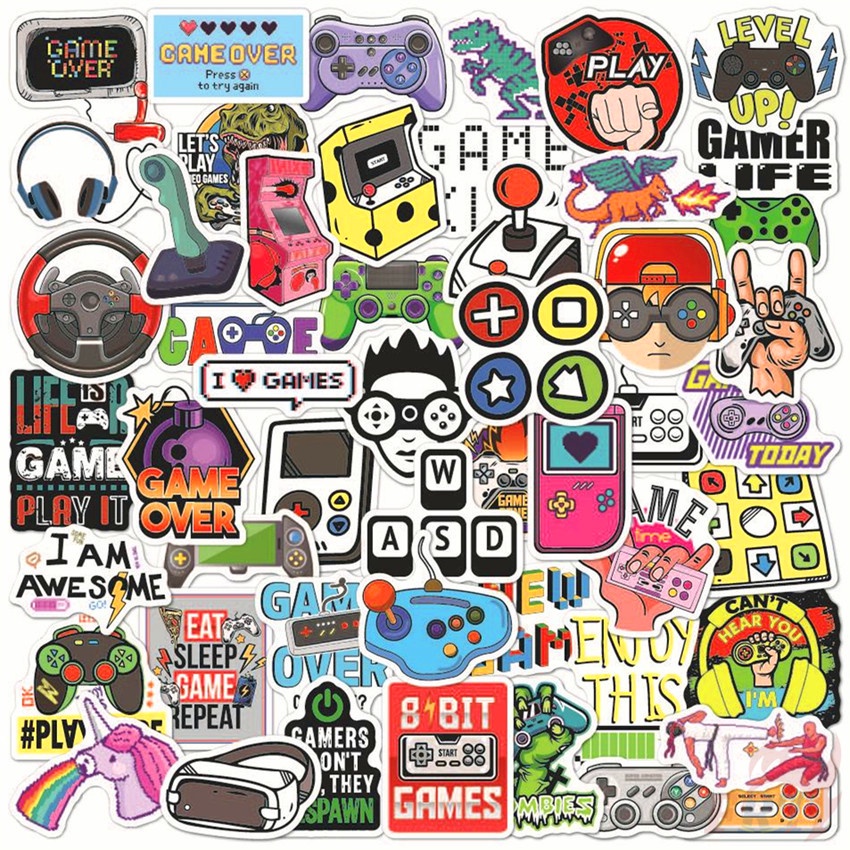 50 Cái / Bộ ❉ Miếng Dán Trang Trí Máy Chơi Game Nintendo Switch Series 03 ❉ Sticker Dán Tường Chống Thấm Nước Họa Tiết Doodle Hợp Thời Trang