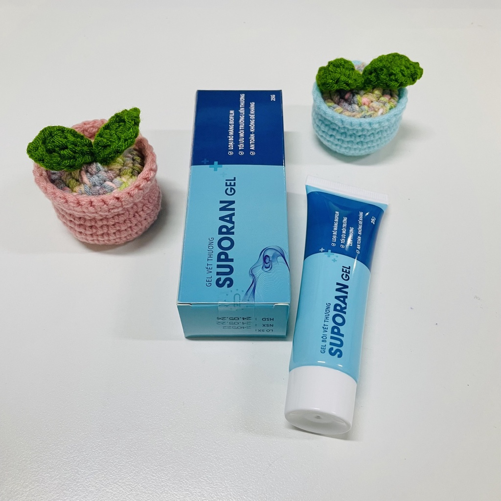 Gel vết thương SUPORAN GEL dành cho vết thương hở, vết bỏng, vết loét, trầy xước, chấn thương - Tuýp 25g