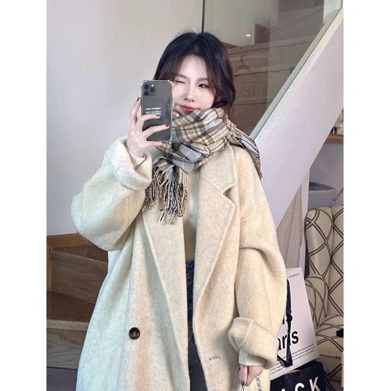 Nevaeh Áo Khoác Len Mỏng Dáng Dài Thời Trang Mới Cho Nữ | BigBuy360 - bigbuy360.vn