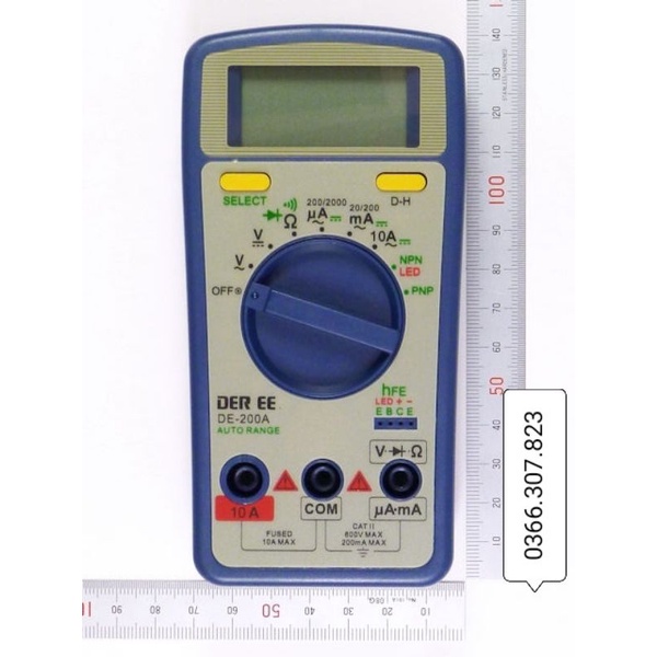 Đồng hồ vạn năng hiển thị số DEREE DE-200A