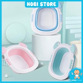 Chậu rửa mặt, thau rửa mặt gấp gọn Hanbei hình con cua đa năng cho bé, tiết kiệm không gian - Hobi Store