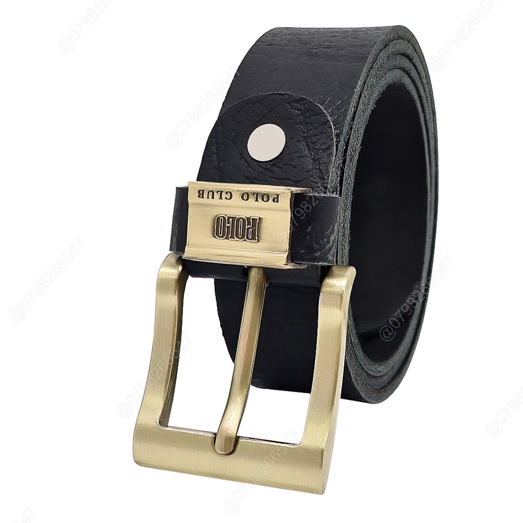 Thắt lưng nam da bò thật bản thô DHM-242 | Khoá kim nguyên khối màu đồng đẹp rẻ | Bảo hành 12 tháng