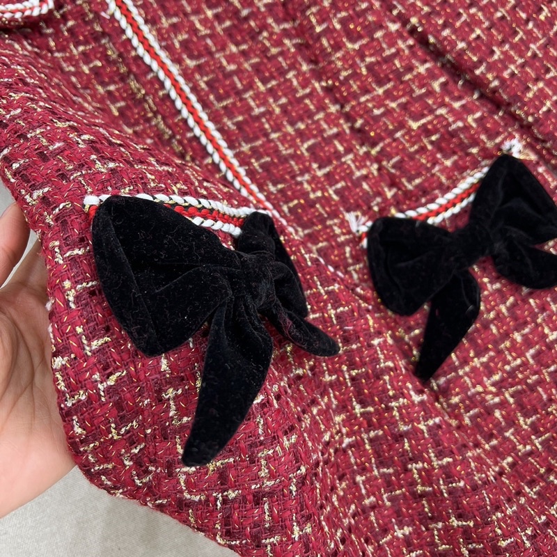 Váy Dạ Nơ Nhung Có Quần Trong