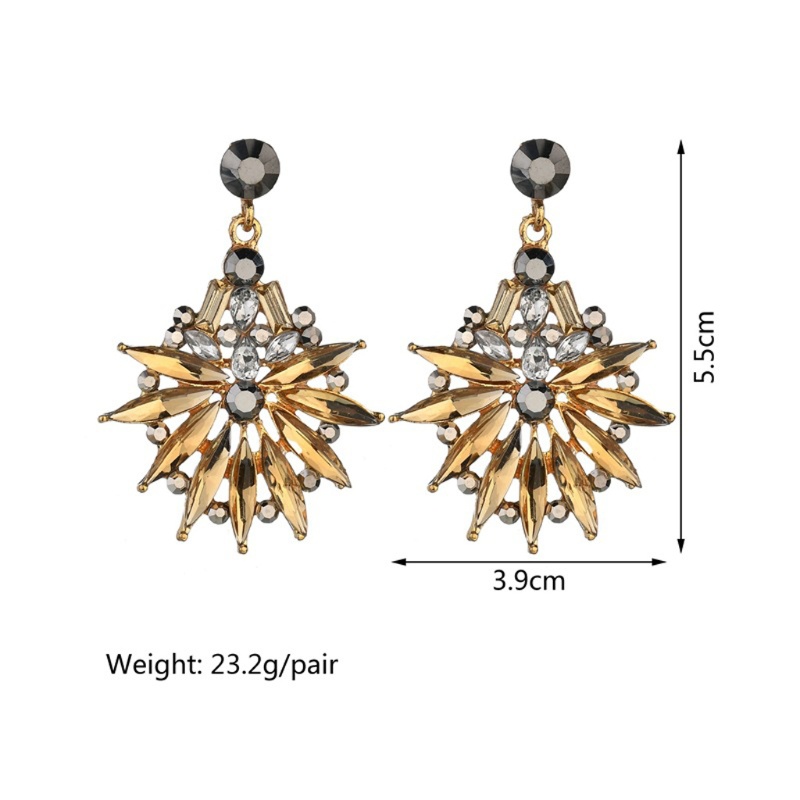 Bông Tai Hình Giọt Nước Đính Đá Pha Lê Trong Suốt Sang Trọng Thời Trang Cho Nữ