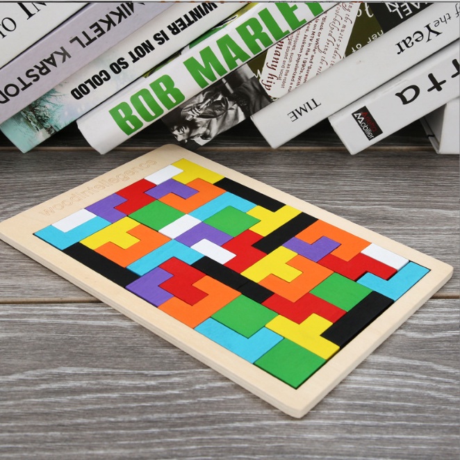 Đồ Chơi Xếp Hình, Xếp Gạch Thông Minh Loại Dày Cho Bé - Bảng Ghép Montessori Kích Thích Tư Duy Sáng Tạo