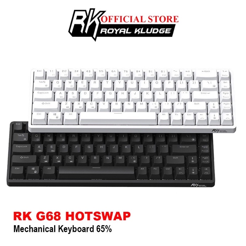RK G68 - Bàn phím cơ không dây Royal Kludge RK G68 HOTSWAP RGB 3MODE