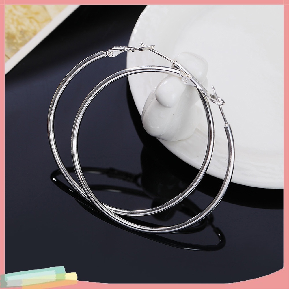 Đôi khuyên tai hình vòng tròn 5cm-8cm thời trang cho nữ